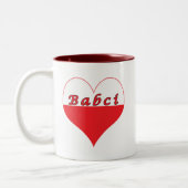 Tasse 2 Couleurs Coeur polonais de Babci (Gauche)