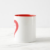 Tasse 2 Couleurs Cœur puzzle (Centre)