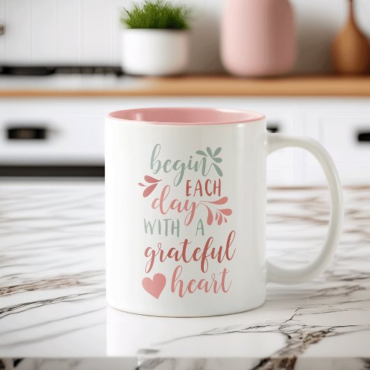 Tasse 2 Couleurs Coeur reconnaissant