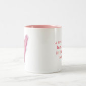 Tasse 2 Couleurs Coeur rose Galentine Amitié (Centre)