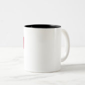 Tasse 2 Couleurs Coeur Valentines Jour Amour Coeur (Devant droit)