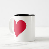 Tasse 2 Couleurs Coeur Valentines Jour Amour Coeur (Devant gauche)
