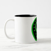 Tasse 2 Couleurs Coeur vert et noir (Gauche)