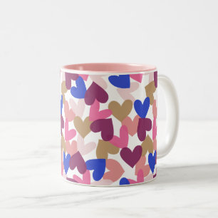 Tasse 2 Couleurs Coeurs