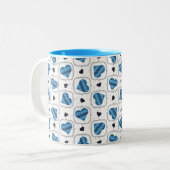 Tasse 2 Couleurs Coeurs bleu foncé Jacquard posh (Devant gauche)