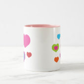 Tasse 2 Couleurs Coeurs colorés (Centre)