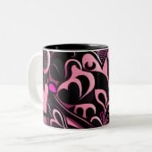 Tasse 2 Couleurs Coeurs d'amour 11 (Devant gauche)