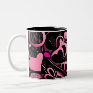 Tasse 2 Couleurs Coeurs d'amour 11