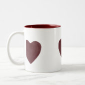 Tasse 2 Couleurs Coeurs d'aquarelle rouge (Gauche)