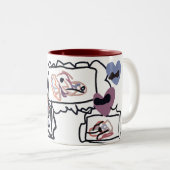 Tasse 2 Couleurs cœurs de Berger Australien (Devant droit)
