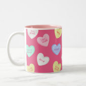 Tasse 2 Couleurs Cœurs de bonbons classiques de la Saint-Valentin (Gauche)