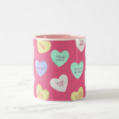 Tasse 2 Couleurs Cœurs de bonbons classiques de la Saint-Valentin (Centre)