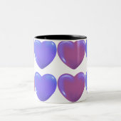 Tasse 2 Couleurs Coeurs de couverture bébé violet (Centre)