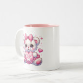 Tasse 2 Couleurs Cœurs de la Saint-Valentin (Devant gauche)