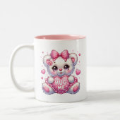 Tasse 2 Couleurs Cœurs de la Saint-Valentin (Gauche)