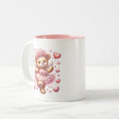 Tasse 2 Couleurs Cœurs de la Saint-Valentin (Devant gauche)