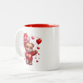 Tasse 2 Couleurs Cœurs de la Saint-Valentin (Devant gauche)