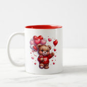 Tasse 2 Couleurs Cœurs de la Saint-Valentin (Gauche)