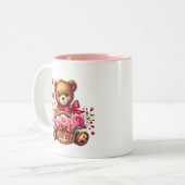 Tasse 2 Couleurs Cœurs de la Saint-Valentin (Devant gauche)