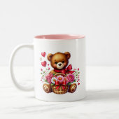 Tasse 2 Couleurs Cœurs de la Saint-Valentin (Gauche)