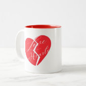 Tasse 2 Couleurs Cœurs de la Saint-Valentin (Devant gauche)