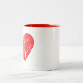 Tasse 2 Couleurs Cœurs de la Saint-Valentin (Centre)