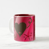 Tasse 2 Couleurs Cœurs en Chocolat (Devant gauche)