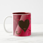 Tasse 2 Couleurs Cœurs en Chocolat (Gauche)
