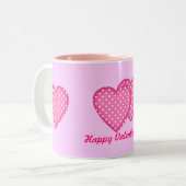 Tasse 2 Couleurs Coeurs pois (Devant gauche)