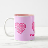 Tasse 2 Couleurs Coeurs pois (Gauche)