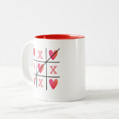 Tasse 2 Couleurs Coeurs romantiques Red Valentine (Devant gauche)