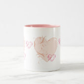 Tasse 2 Couleurs Coeurs rose et rose (Centre)
