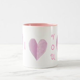 Tasse 2 Couleurs Cœurs roses