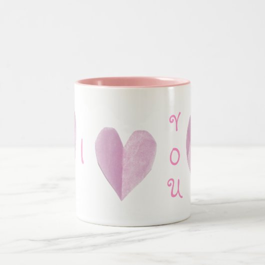 Tasse 2 Couleurs Cœurs roses (Centre)
