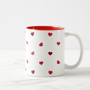 Tasse 2 Couleurs Coeurs rouges