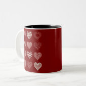 Tasse 2 Couleurs Coeurs Saint-Valentin Neuf Coeurs Saint-Valentin A (Devant gauche)