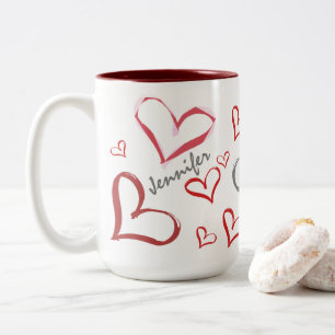 Tasse 2 Couleurs Coeurs tumultueux