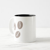 Tasse 2 Couleurs Coffee Beans Art (Devant gauche)