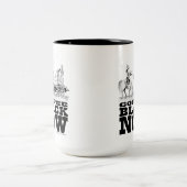 Tasse 2 Couleurs Coffee Black Train Robbery Drawing (Centre)