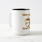 Tasse 2 Couleurs "COFFEE FIRST, THE REST WAITS" - Cartoon Coffee (Devant gauche)