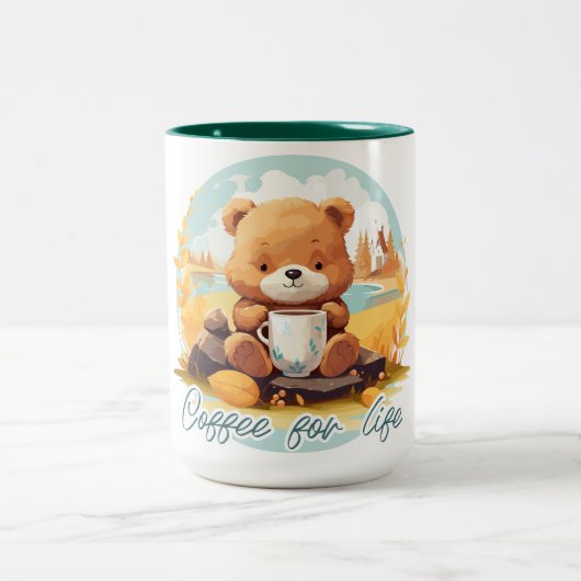 Tasse 2 Couleurs Coffee for life (Centre)