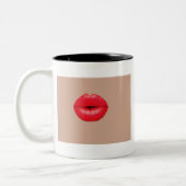 Tasse 2 Couleurs Coffee Lips baiser pop art (Gauche)