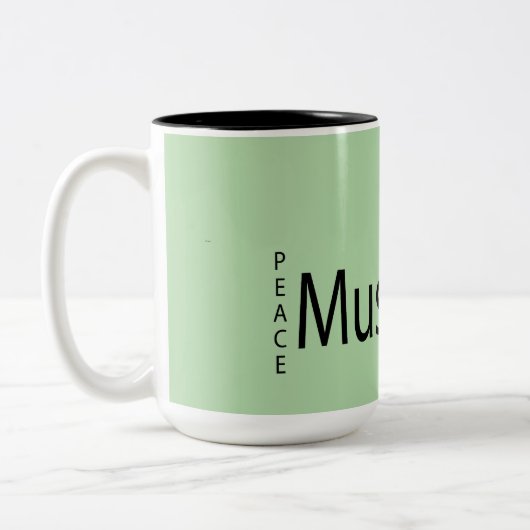Tasse 2 Couleurs "Coffee + Musik = Peace  (Gauche)