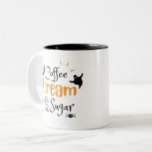 Tasse 2 Couleurs Coffee Scream and Sugar Halloween (Devant gauche)