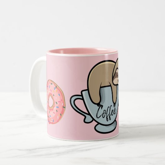 Tasse 2 Couleurs Coffee Sloth (Devant gauche)