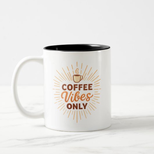 Tasse 2 Couleurs Coffee Vibes Only – Boho Coffee Design (Gauche)