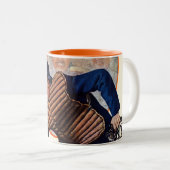 Tasse 2 Couleurs Coffre-fort au plat (Devant droit)