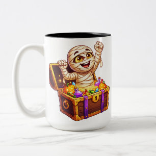 Tasse 2 Couleurs Coffret de trésor de maman mignonne Halloween Tric