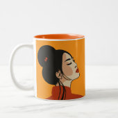 Tasse 2 Couleurs coiffure féminine chinoise (Gauche)
