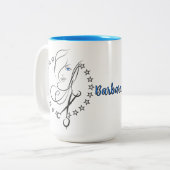 Tasse 2 Couleurs Coiffure personnalisée Beauticier (Devant gauche)